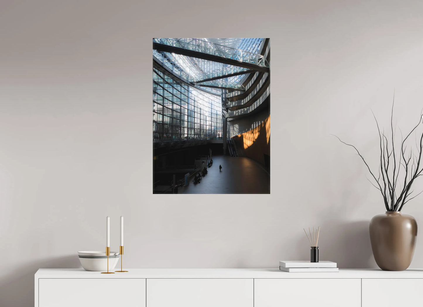 60 x 80 cm, toile Photo du Japon: Tokyo International Forum - Lumière et structure