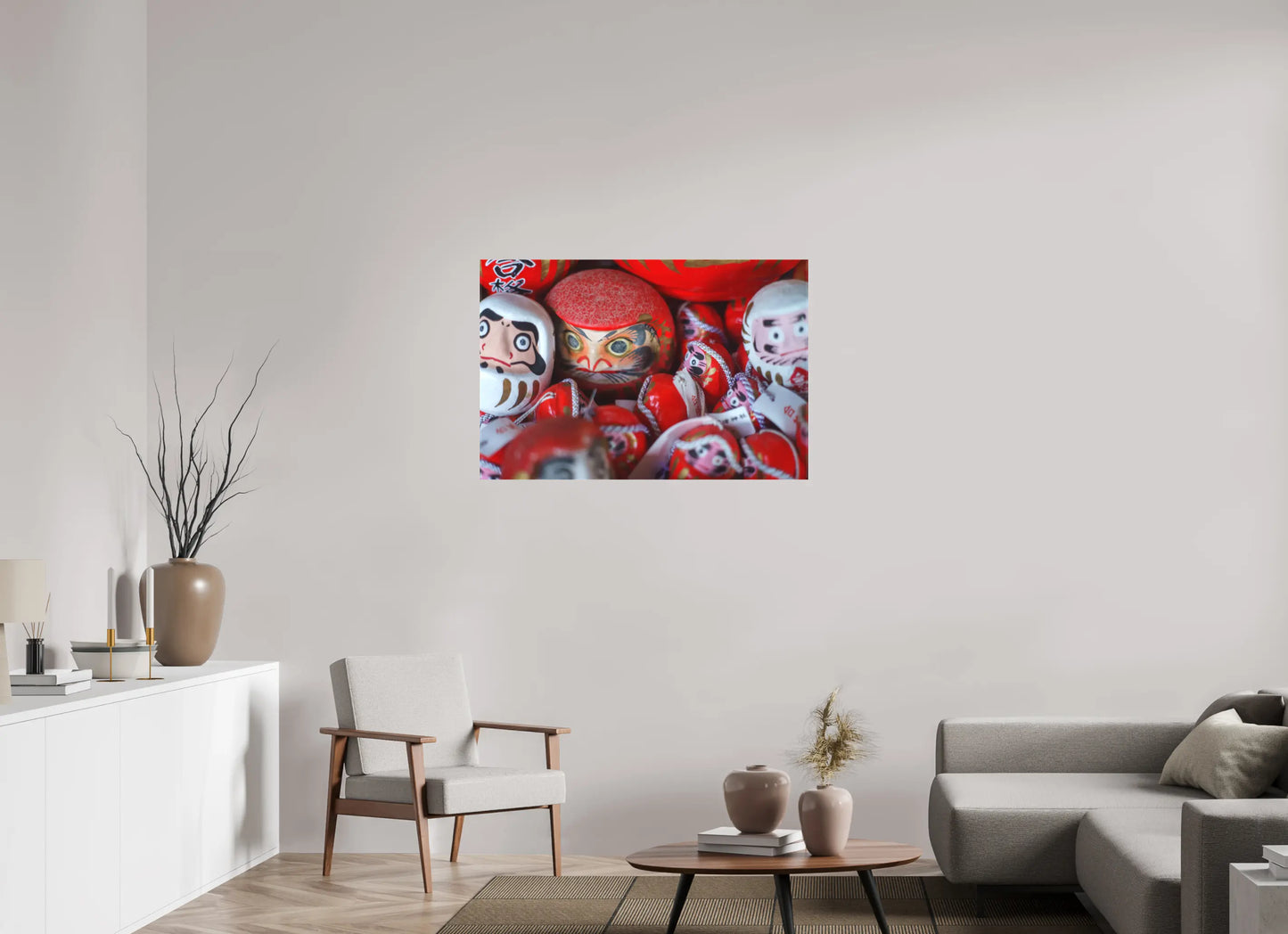 105 x 70 cm, toile Photo du Japon: Daruma