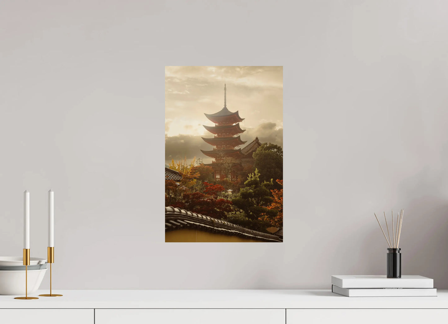 30 x 45 cm, Tirage Photo Photo du Japon: Pagode Miyajima
