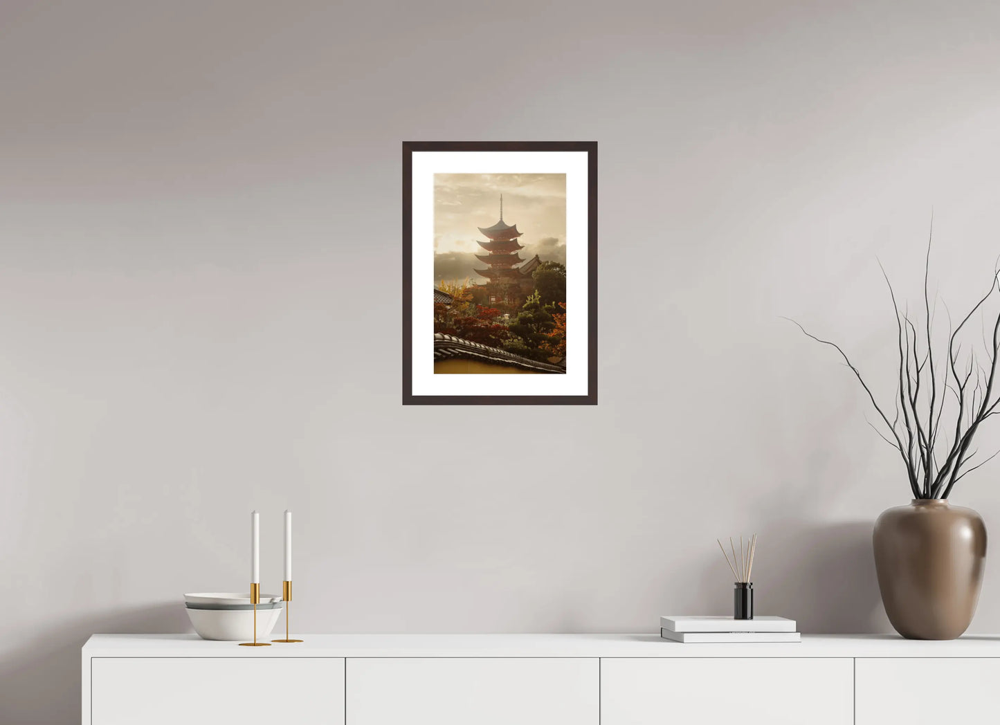 30 x 45 cm, Cadre Photo du Japon: Pagode Miyajima