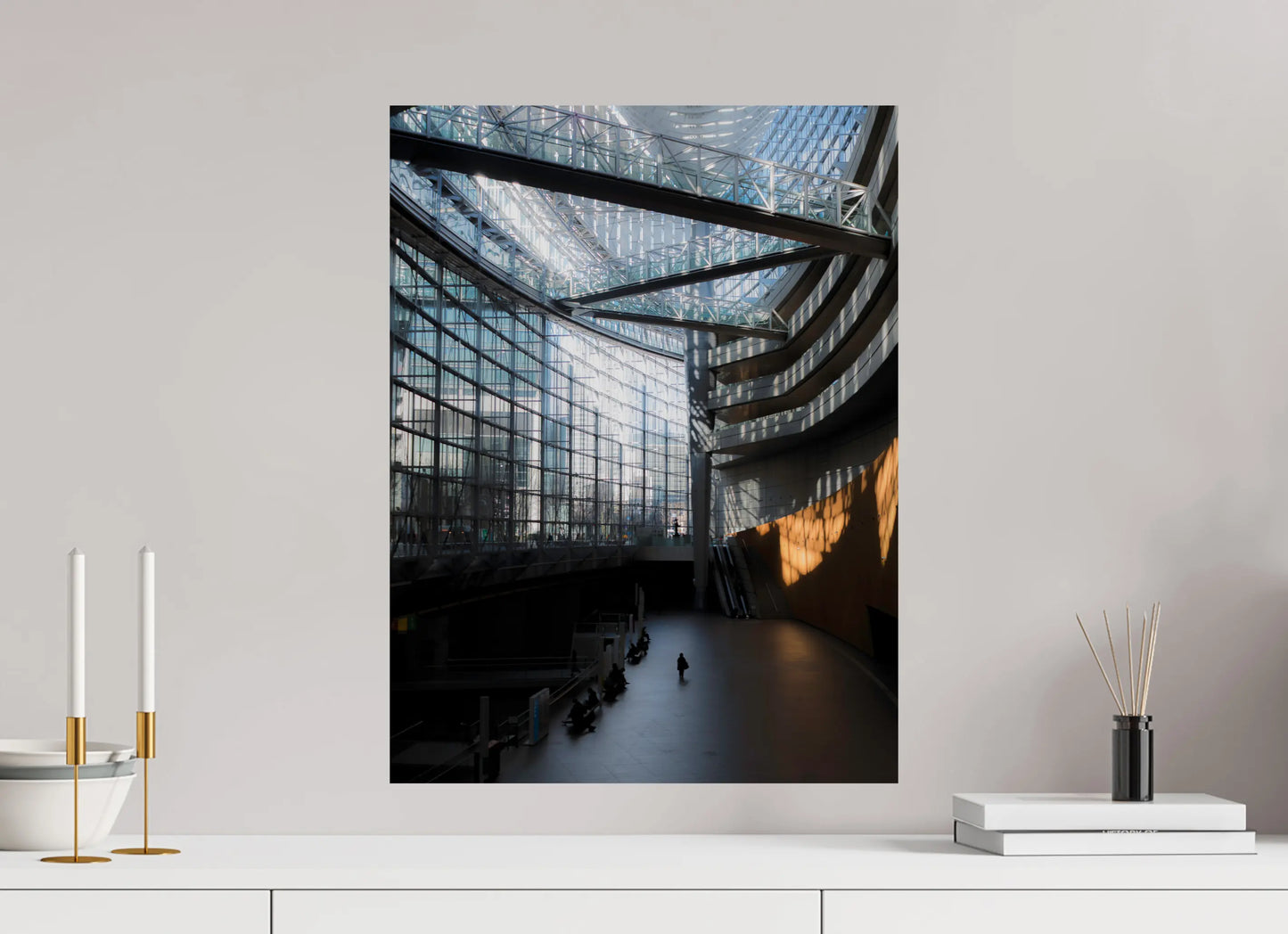 45 x 60 cm, Tirage Photo Photo du Japon: Tokyo International Forum - Lumière et structure