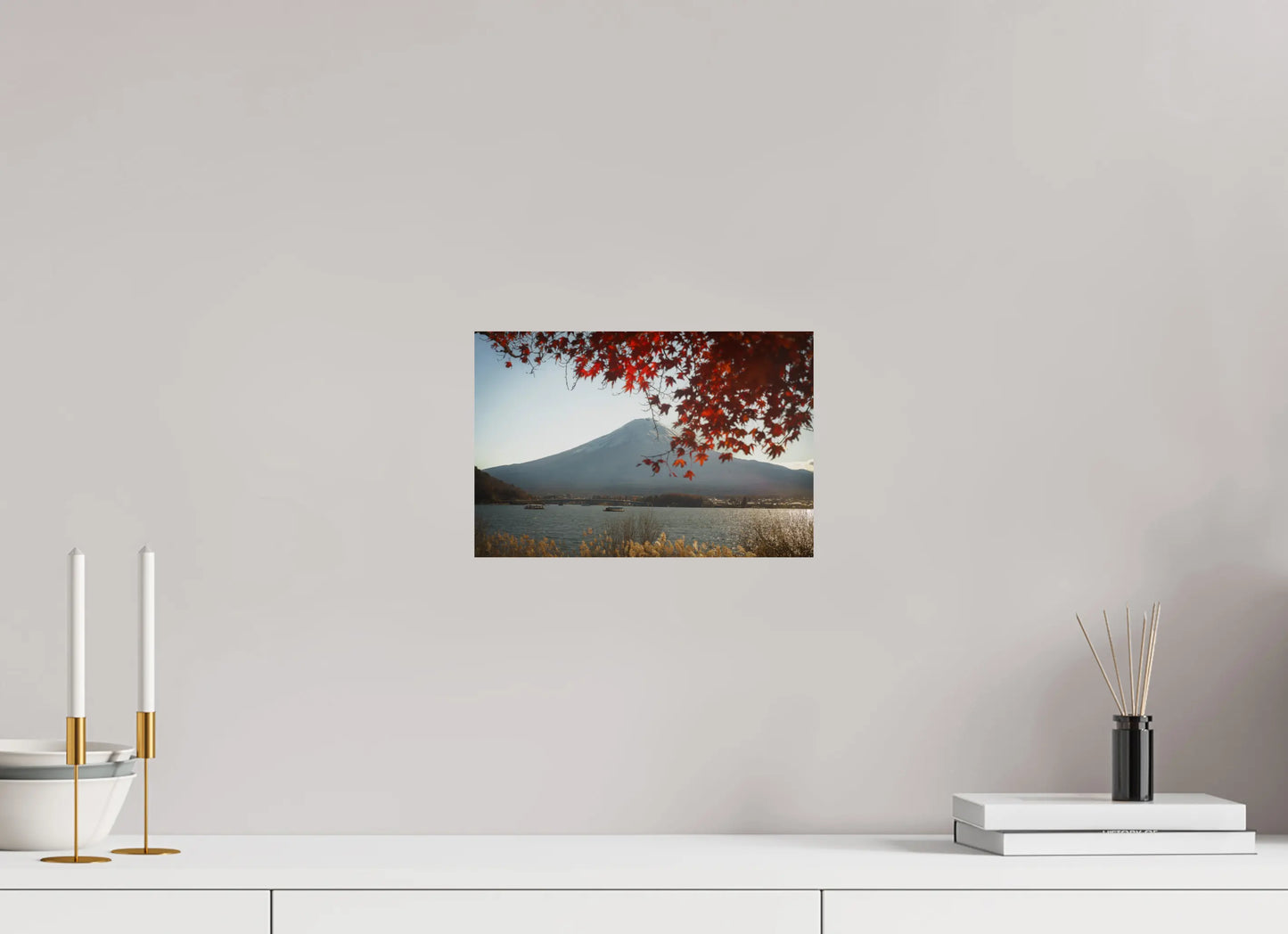 30 x 20 cm, Tirage Photo Photo du Japon: Mont Fuji et momiji