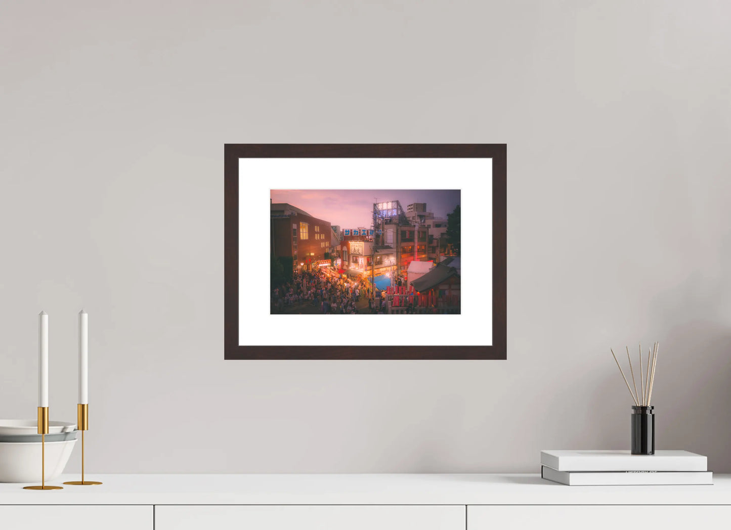 30 x 20 cm, Cadre Photographie Japon : Matsuri à Shiinamachi