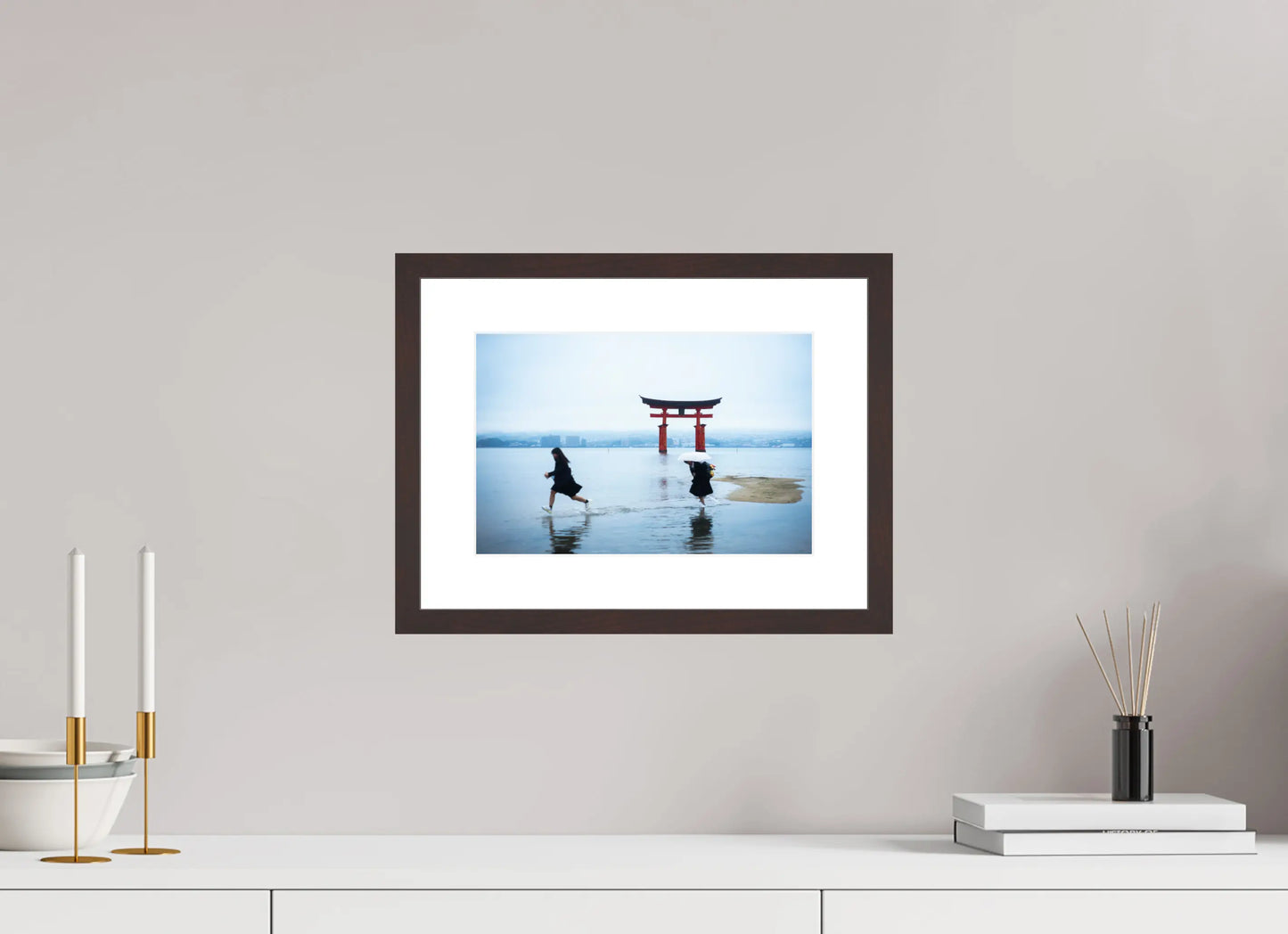 30 x 20 cm, Cadre photographie du japon :Le Torii d'Itsukushima à Miyajima