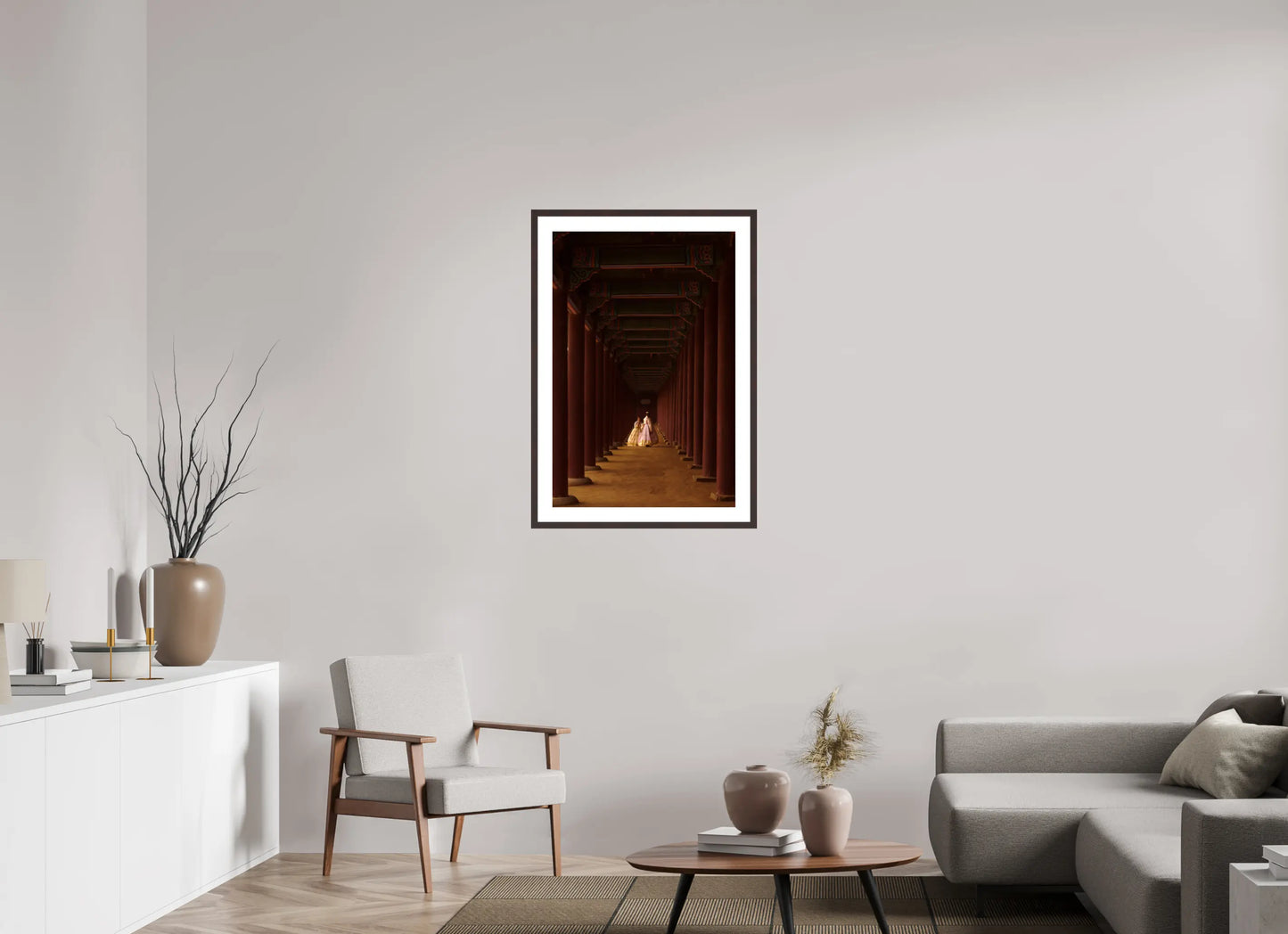 60 x 90 cm, Cadre Photo de Séoul: Princesses du Gyeongbokgung