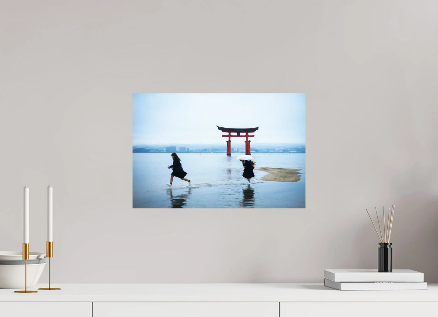 45 x 30 cm, Tirage Photo photographie du japon :Le Torii d'Itsukushima à Miyajima