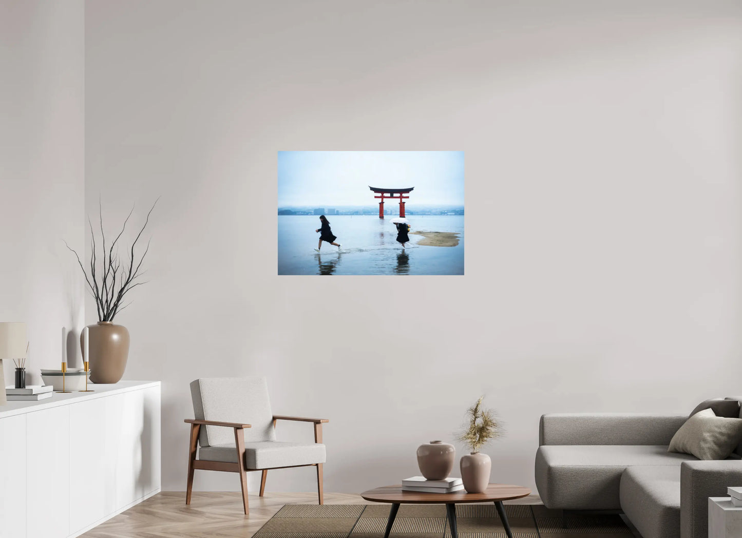 105 x 70 cm, Tirage Photo photographie du japon :Le Torii d'Itsukushima à Miyajima