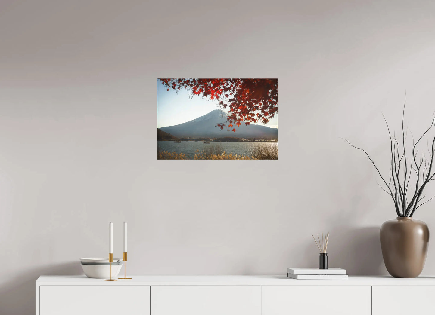 60 x 40 cm, toile Photo du Japon: Mont Fuji et momiji