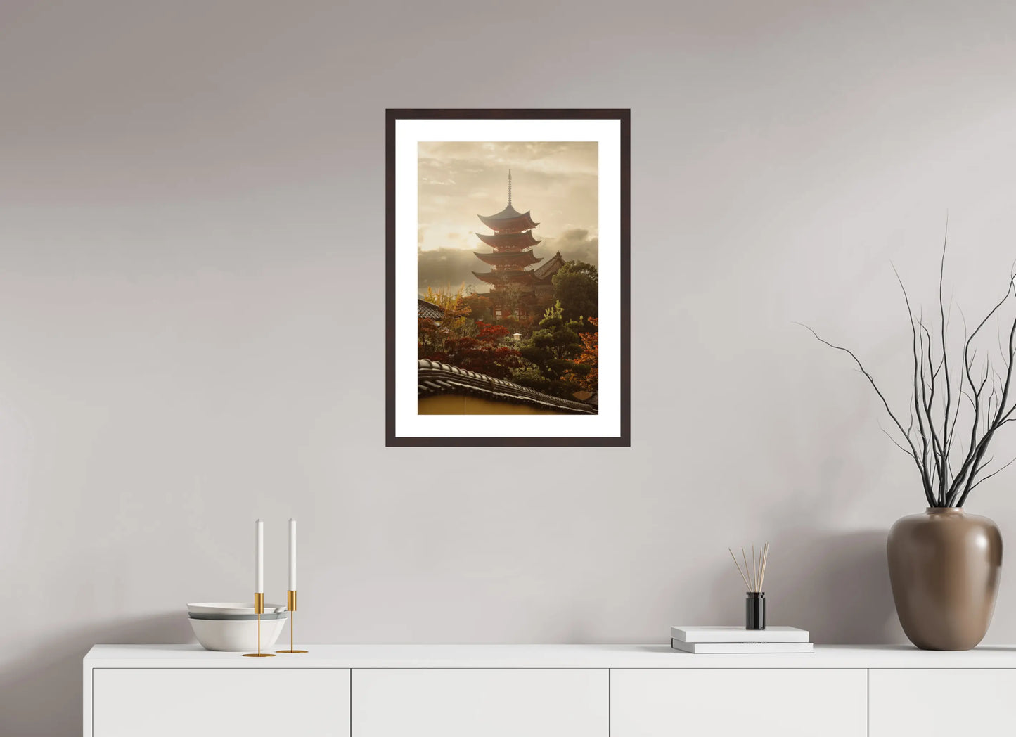 40 x 60 cm, Cadre Photo du Japon: Pagode Miyajima