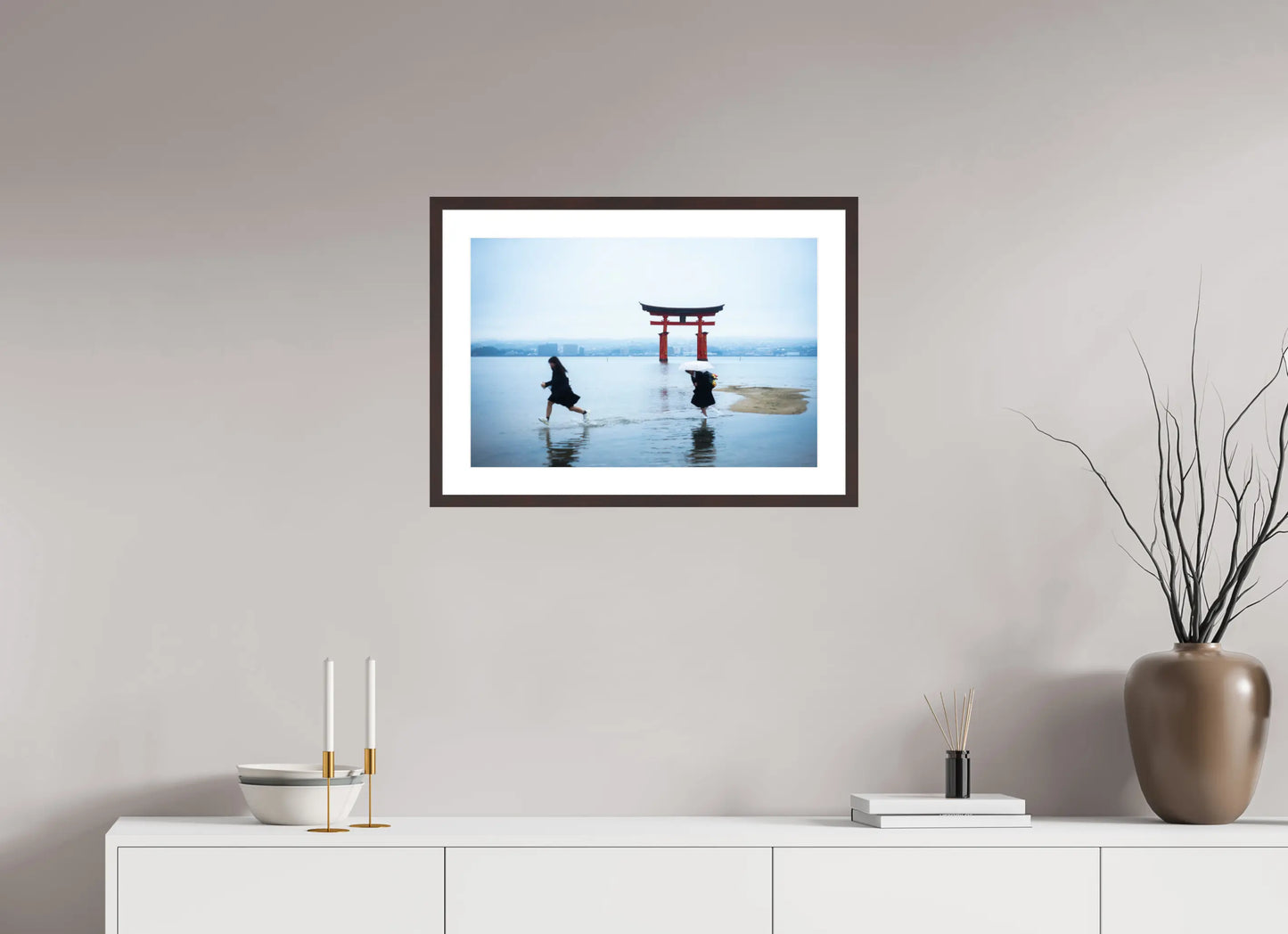 60 x 40 cm, Cadre photographie du japon :Le Torii d'Itsukushima à Miyajima