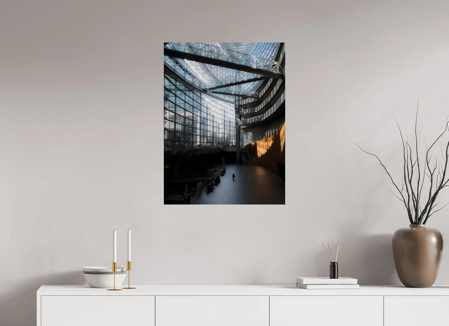 60 x 80 cm, Tirage Photo Photo du Japon: Tokyo International Forum - Lumière et structure