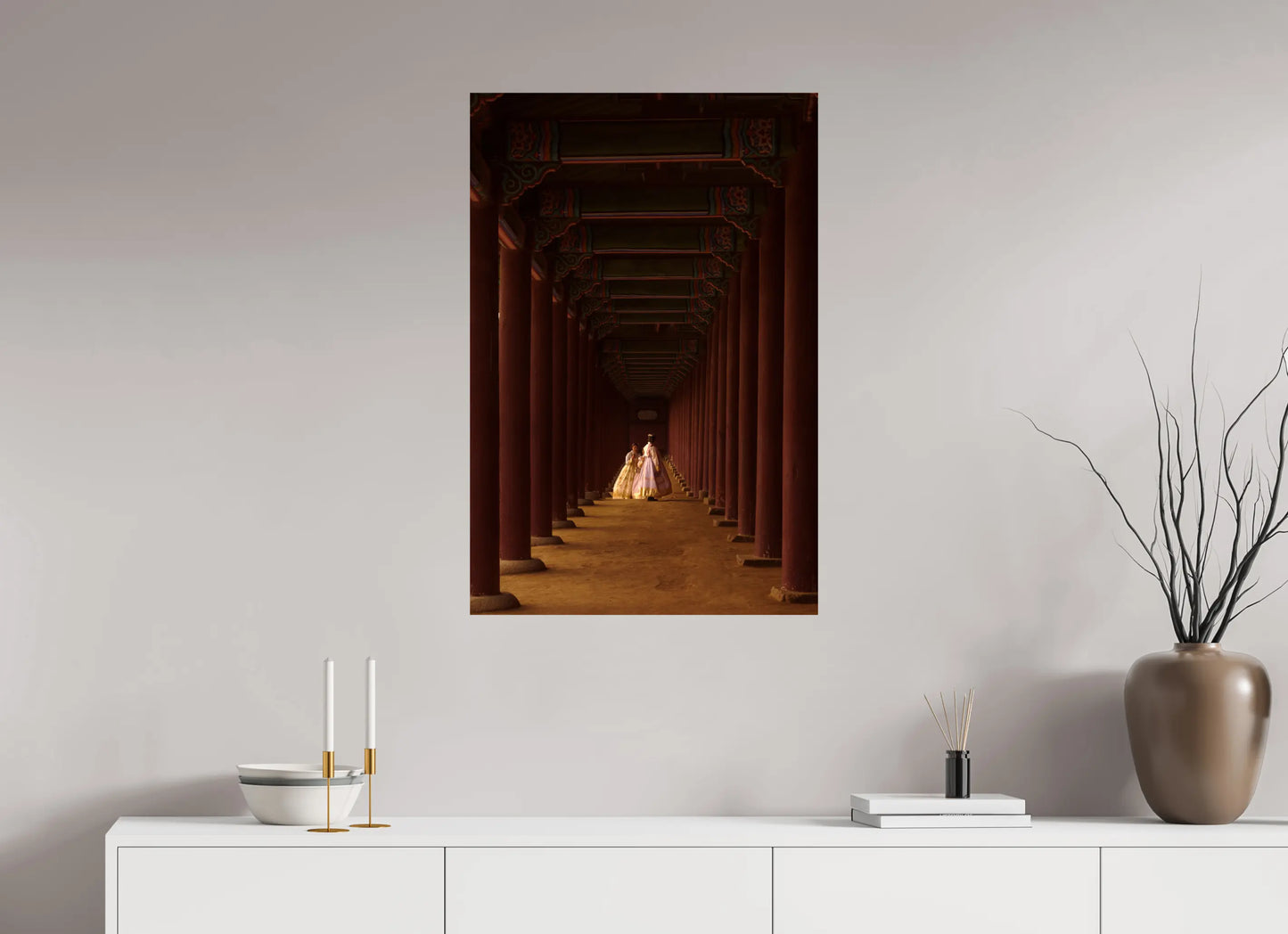 60 x 90 cm, Tirage Photo Photo de Séoul: Princesses du Gyeongbokgung