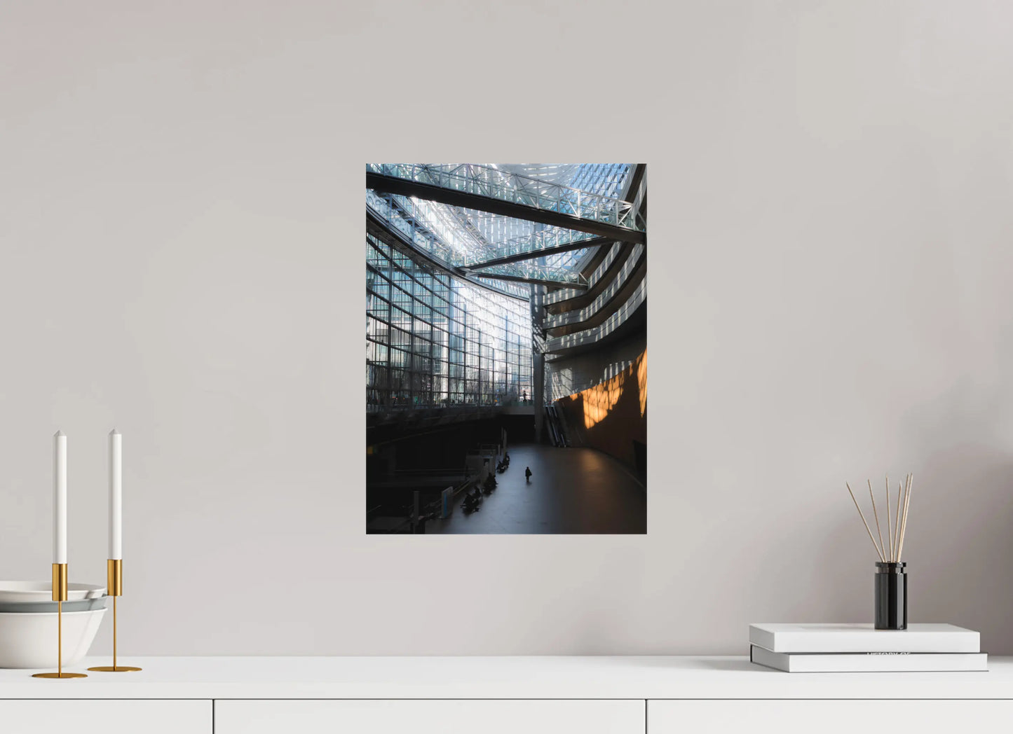 30 x 40 cm, toile Photo du Japon: Tokyo International Forum - Lumière et structure