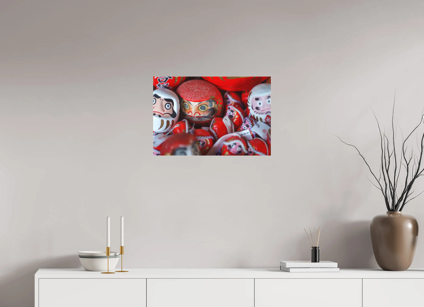 60 x 40 cm, toile Photo du Japon: Daruma