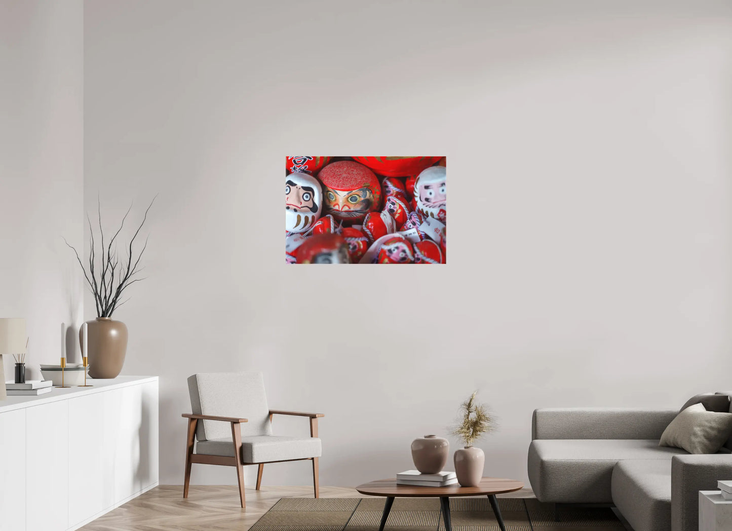 90 x 60 cm, toile Photo du Japon: Daruma