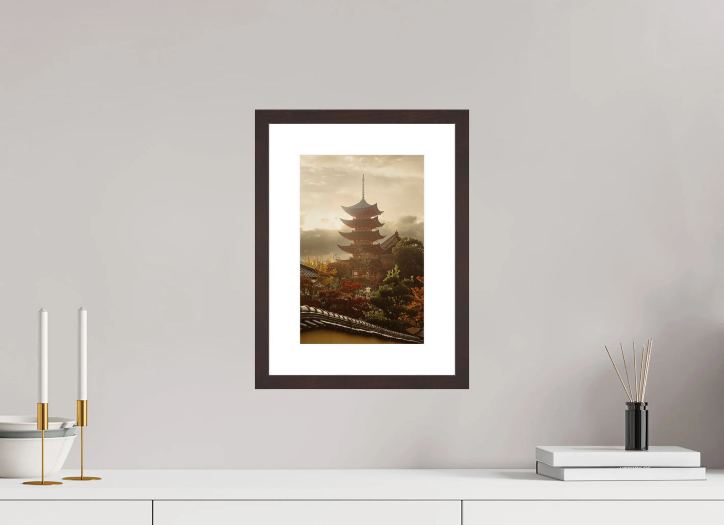 20 x 30 cm, Cadre Photo du Japon: Pagode Miyajima