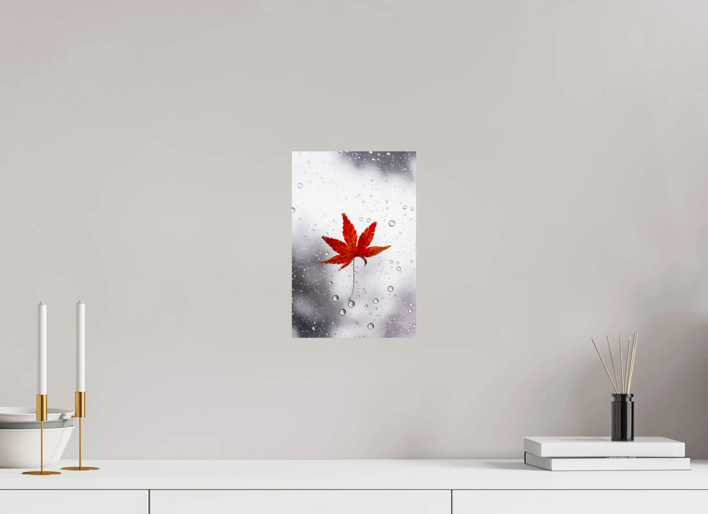 20 x 30 cm, Tirage Photo Photo du Japon: Momiji sous la pluie